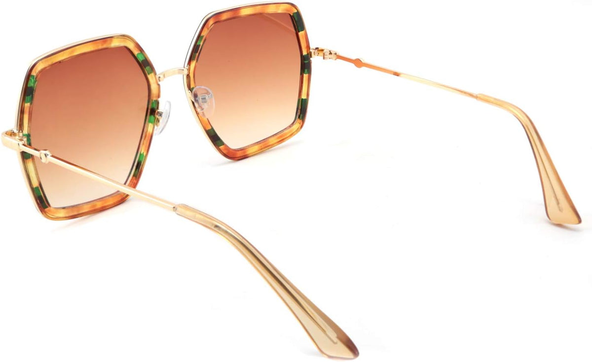 ÉÌƷͼƬ 5 | B08C7TTTDN | FEISEDY Women Large Hexagon Inspired Sunglasses Fashion Irregular Design Style Geometric B2503