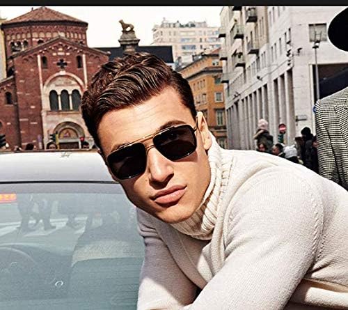 商品图片 4 | B07VFM34S4 | FEISEDY Retro Aviator 70s Pilot Sunglasses Men Trendy Women Square Sun Glasses Driving Outdoors B2510