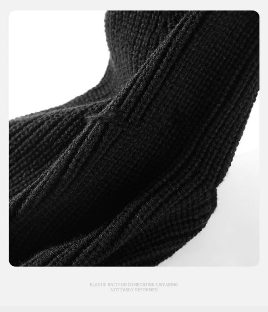 商品图片 7 | B0FSQN1WM5 | 2 in 1 Balaclava Face Mask Beanie Hat - Knitted Beanie for Men Women Winter Warm Full Face Cover Ski Mask for Outdoor Sports