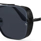 Gun Grey Frame Gradient Grey / 55 Millimeters | B09SD3B1SK | FEISEDY Sunglasses Mens Women Vintage Pilot Square Trendy Metal Steampunk Fishing Driving Sun Glasses B2894