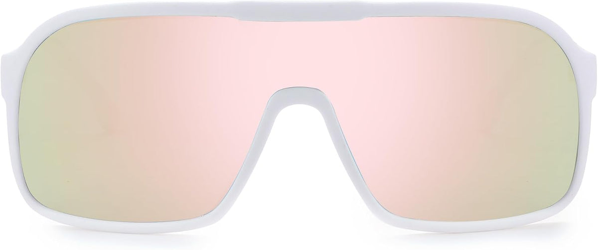 ÉÌƷͼƬ 4 | B0CWTZ9491 | FEISEDY Fashion Polarized Sunglasses Oversized One Piece Reflective Lens Sports Sun Glasses B0122