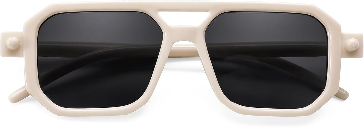 Non Polarized-quiet Beige / 47 Millimeters | B0DB1CTSZT | FEISEDY Toddler Aviator Polarized Sunglasses Flexible Frame Cute Baby Boys Girls Age 0-6 Rubber Outdoor B2789