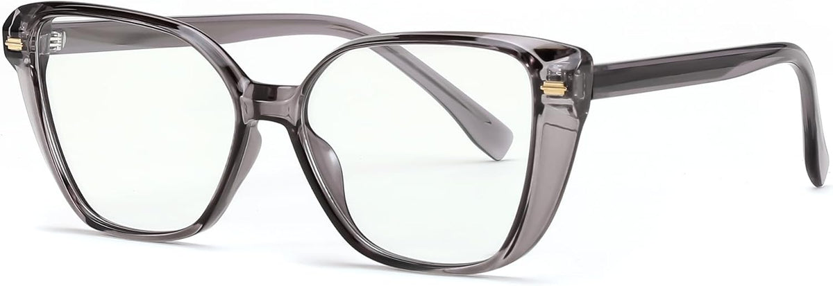 Grey / 51 Millimeters | B0CTQL1XBM | FEISEDY Cat Eye Blue Light Glasses for Women Anti Glare Eyestrain Computer Game Glasse B0123