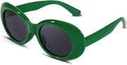 ÉÌƷͼƬ 63 | B074H8KFSZ | FEISEDY Sunglasses White Oval Clout Goggles for Women Men Retro Round Trendy Rimmed Clueless Costume Frame B2253