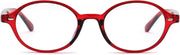 Transparent Red / 47 Millimeters | B0DYH85J2P | FEISEDY Vintage Oval Blue Light Glasses for Women Men Stylish Lightweight 90s Eyeglasses Fake Nerd Y2k Eyewear Frame B0242