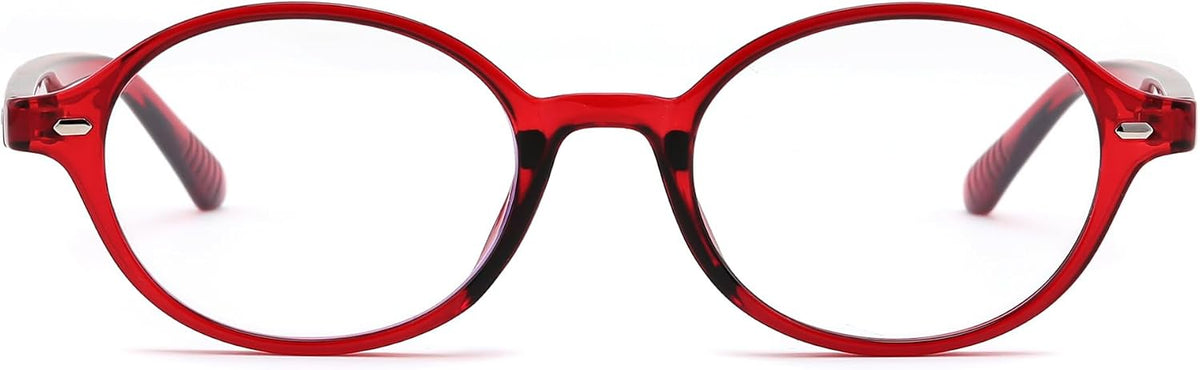 Transparent Red / 47 Millimeters | B0DYH85J2P | FEISEDY Vintage Oval Blue Light Glasses for Women Men Stylish Lightweight 90s Eyeglasses Fake Nerd Y2k Eyewear Frame B0242