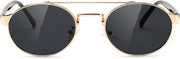 ÉÌƷͼƬ 5 | B0DRYKH1MV | FEISEDY Classic Trendy Oval Sunglasses Women Men Cute Small Shade Metal Frame Sunnies B0264