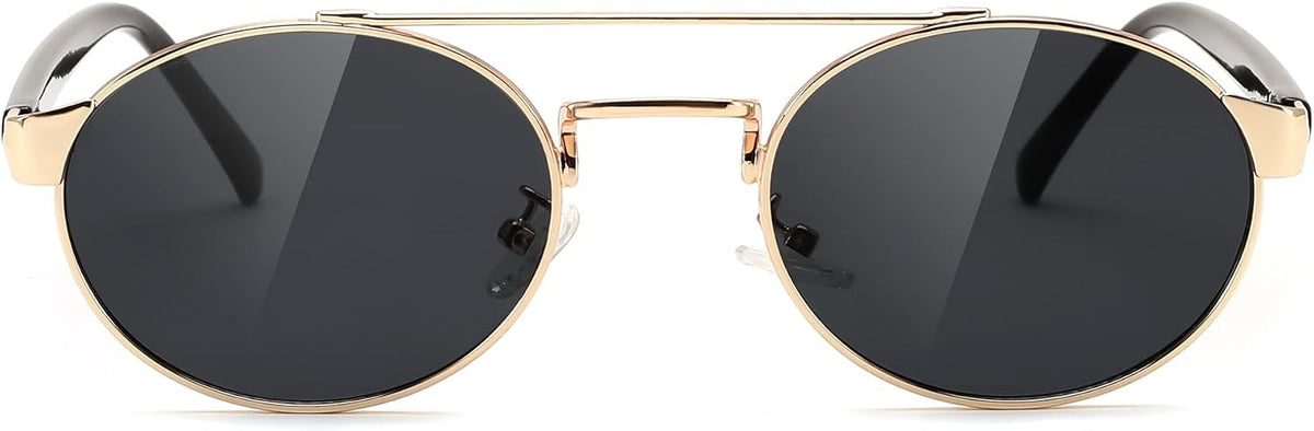 ÉÌƷͼƬ 5 | B0DRYKH1MV | FEISEDY Classic Trendy Oval Sunglasses Women Men Cute Small Shade Metal Frame Sunnies B0264