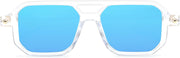 ÉÌƷͼƬ 203 | B09YTJ4FQZ | FEISEDY Vintage Square 70s Flat Aviator Sunglasses Women Men Classic Retro Stylish Frame UV400 Sunglasses B2622