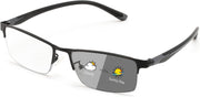 Black + Black / Rectangular / 3.0 x | B0HBWJDJX6 | FEISEDY Photochromic Reading Glasses Blue Light Blocking Readers B1662