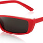 Red/Grey / 57 Millimeters | B0BFLFQDLW | FEISEDY Vintage Square Small Sunglasses Cateye Women Acetate Frame Eyewear B2292