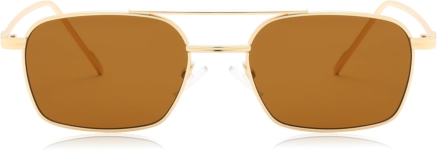商品图片 9 | B09GKB6G1G | FEISEDY Fashion Square Aviator Sunglasses Women Men Trendy Retro Metal Frame Sun Glasses Candy Color Lens B1036