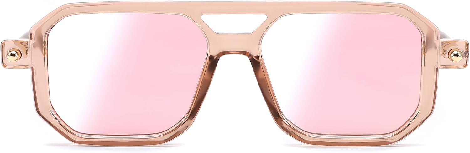 商品图片 64 | B09YTJ4FQZ | FEISEDY Vintage Square 70s Flat Aviator Sunglasses Women Men Classic Retro Stylish Frame UV400 Sunglasses B2622