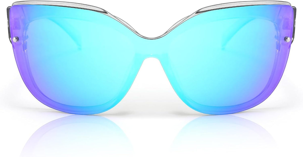 ÉÌƷͼƬ 28 | B09LTWN7GK | FEISEDY Cat Eye Sunglasses Polarized for Women Men£¬Rimless Mirrored Sunglasses, Oversized, Trendy Retro Sun Glasses B2796