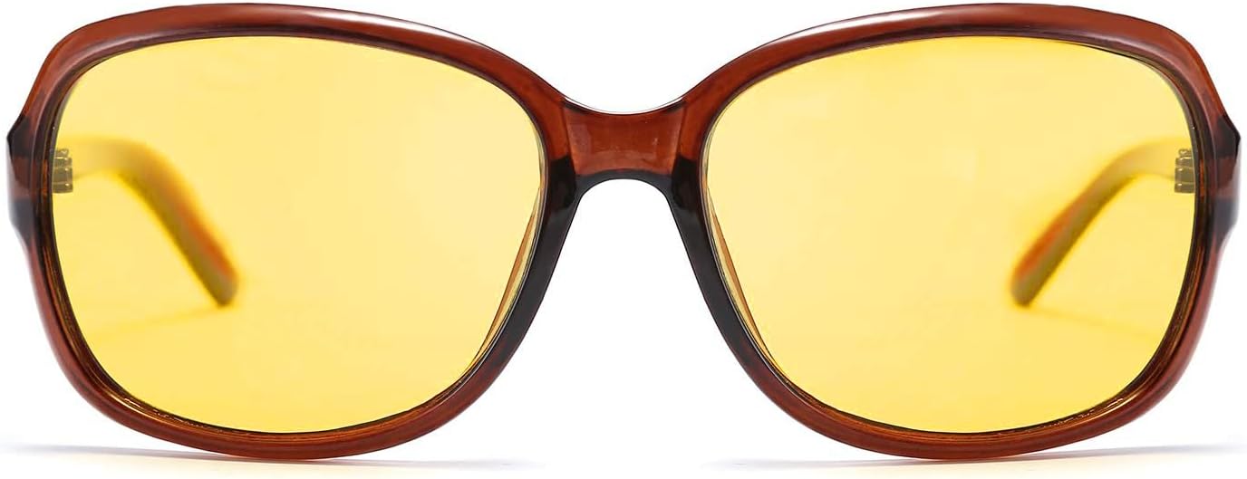 商品图片 46 | B081YY5RM3 | FEISEDY Classic Womens Night Glasses Driving Anti Glare Wrap Around Yellow Sunglasses B2548