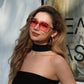 商品图片 80 | B08HVPGJW5 | FEISEDY Sunglasses Womens Trendy, Oversized Square Shades, Pearl Inlay Cat Eye Frame UV400 Protection B2625
