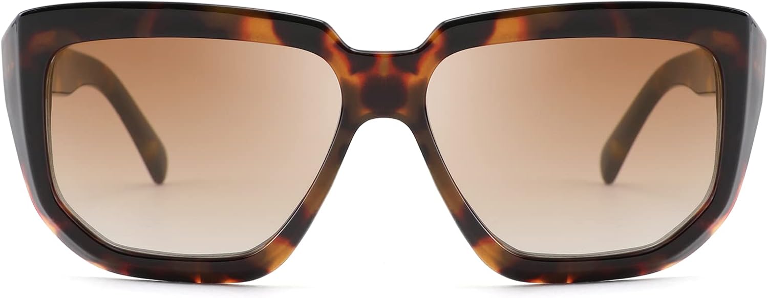 商品图片 16 | B08PD9KPH8 | FEISEDY Women Retro Square Sunglasses Trendy Shield Flat Top Shades B2717