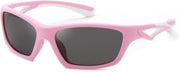 Pink Frame Grey Lens / Medium | B0D1GFWCMF | FEISEDY Kids Polarized Sunglasses TR90 Sports Cycling Glasses UV400 for Boys Girls Age 3-10 B0160