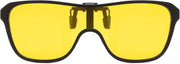Yellow Night Vision / 65 Millimeters | B0FX3P456G | FEISEDY Polarized Clip-on Flip Up One Piece Sunglasses for Glasses TAC Lenses B0346