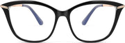 Black / 52 Millimeters | B096LVX7V5 | FEISEDY Blue Light Blocking Glasses Computer Glasses Women Men Cateye TR90 Frame B2772