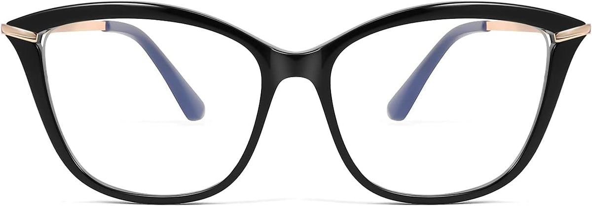 Black / 52 Millimeters | B096LVX7V5 | FEISEDY Blue Light Blocking Glasses Computer Glasses Women Men Cateye TR90 Frame B2772