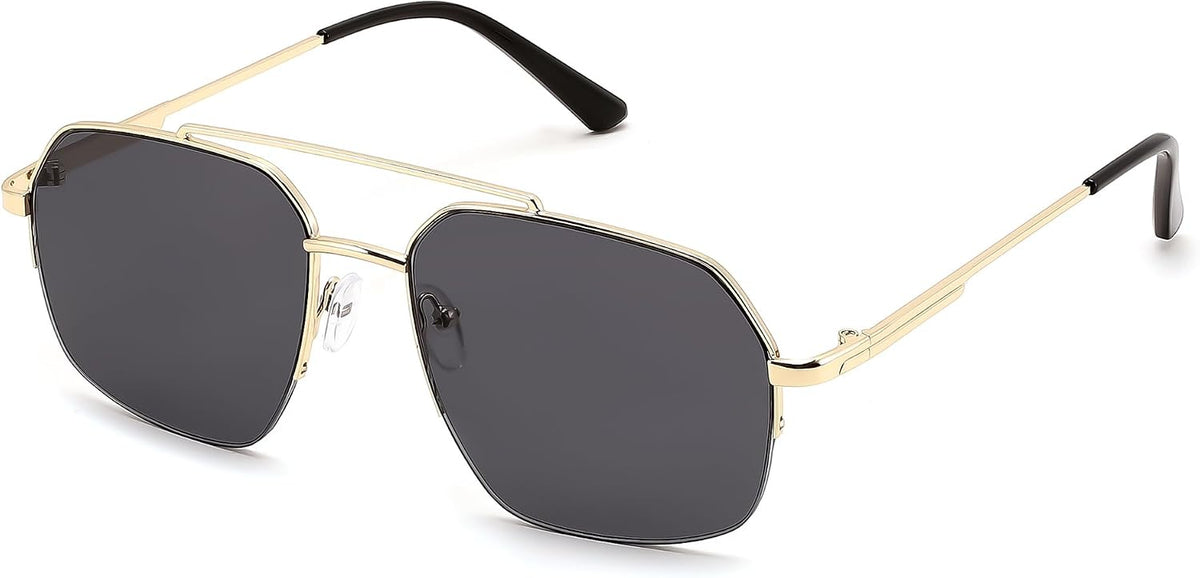 ÉÌƷͼƬ 2 | B0GL26QKYB | FEISEDY Retro Aviator Sunglasses Men Women Trendy Semi-Rimless B0383
