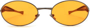 ÉÌƷͼƬ 35 | B0FH4FH8VH | FEISEDY Retro Oval Sunglasses Women Men - Gold Metal Chunky Frame, UV400 for Driving & Daily Wear B0312