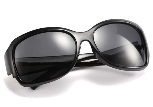 FEISEDY Polarized Oversized Sunglasses for Women Men, Classic Rectangle Wrap Around Large Frame UV400 Protection B2504
