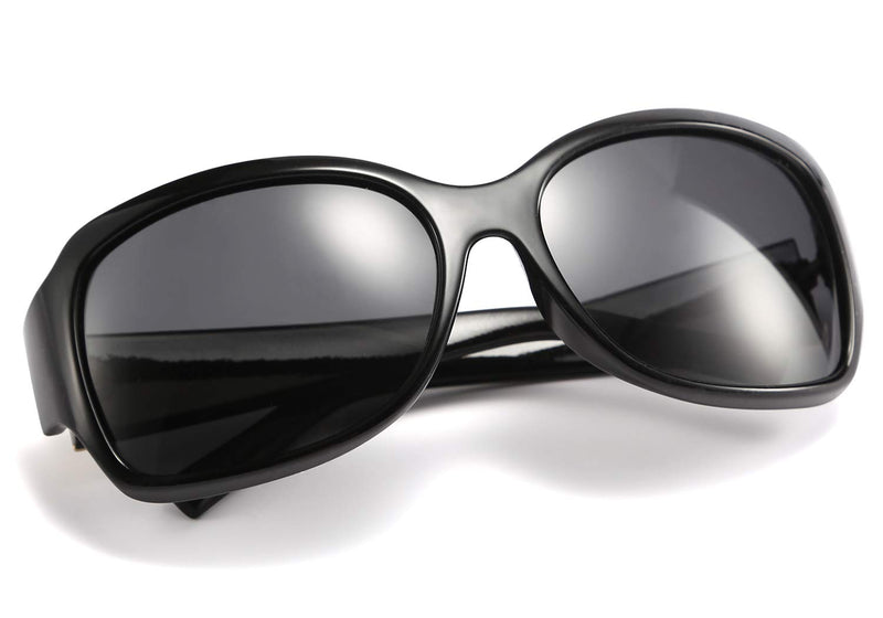 FEISEDY Polarized Oversized Sunglasses for Women Men, Classic Rectangle Wrap Around Large Frame UV400 Protection B2504