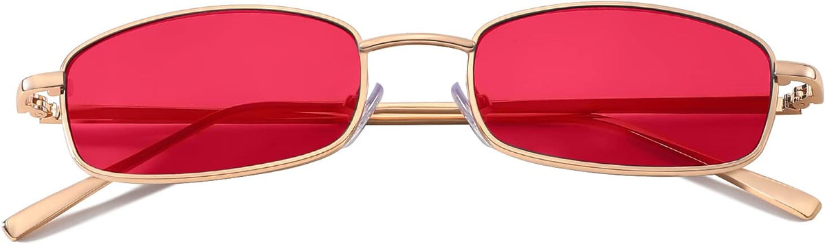 ÉÌƷͼƬ 33 | B079L1KYF3 | FEISEDY Vintage Small Rectangle Sunglasses Women Men Retro Trendy Square Metal Frame Sun Glasses B2295