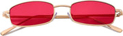 ÉÌƷͼƬ 33 | B079L1KYF3 | FEISEDY Vintage Small Rectangle Sunglasses Women Men Retro Trendy Square Metal Frame Sun Glasses B2295