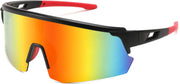 Black Frame & Red Mirror Lens / 70 Millimeters | B0CSDCDBR7 | FEISEDY Cycling Sunglasses for Men Women, Sports Glasses for Youth Running Baseball Shades UV400 Protection B0108