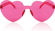 ÉÌƷͼƬ 15 | B09H3WMGMG | FEISEDY 2 Pack Rimless Heart Shaped Sunglasses Party Glasses Disco One Piece Transparent Trendy Love Glasses B2826-F2