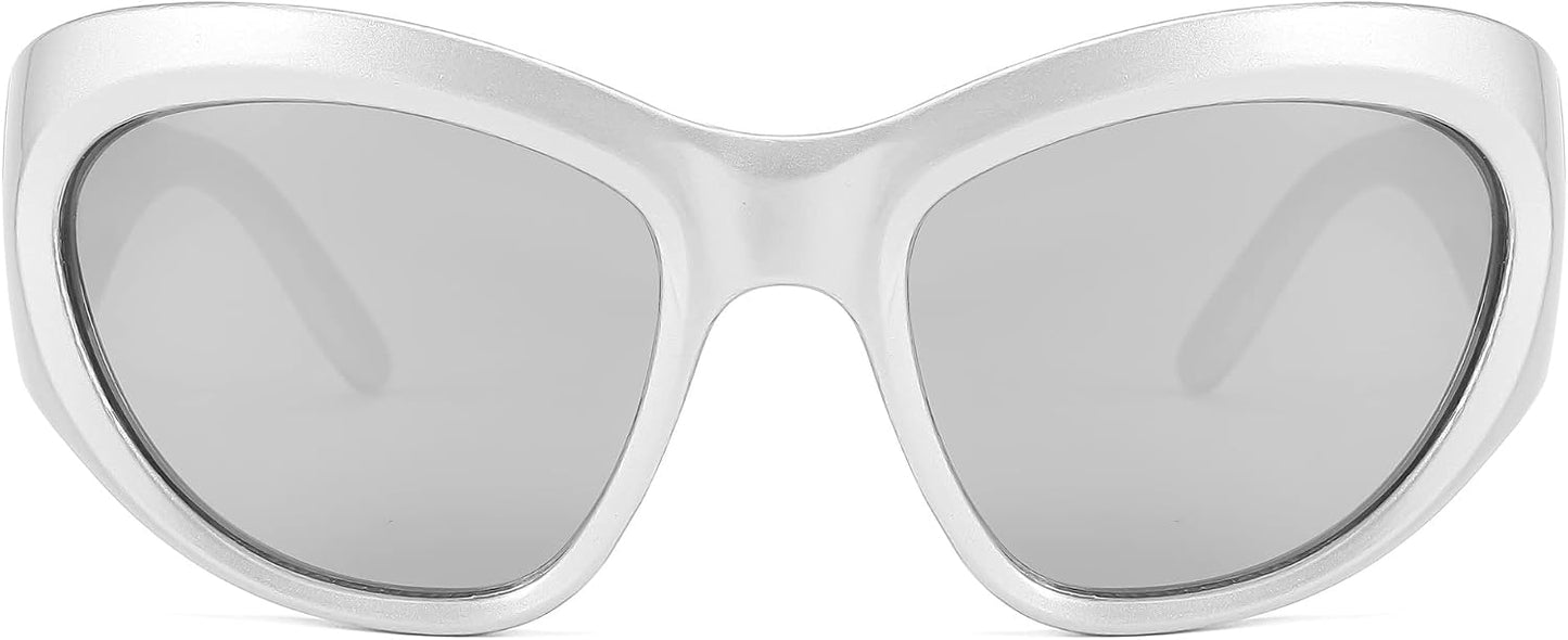 商品图片 10 | B0BQBWYZF6 | FEISEDY Trendy Y2k Sunglasses Women Men Oversized Shield Sunglasses Fashion Wrap Around Futuristic Glasses B2359