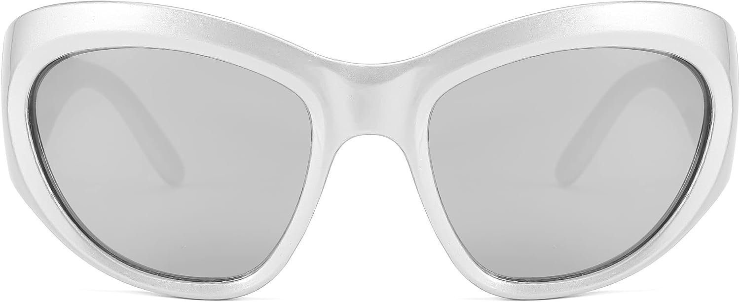 商品图片 10 | B0BQBWYZF6 | FEISEDY Trendy Y2k Sunglasses Women Men Oversized Shield Sunglasses Fashion Wrap Around Futuristic Glasses B2359