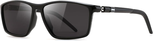 Black/Black / 55 Millimeters | B0FG2HCVQL | FEISEDY Rectangle Sunglasses Women Men Trendy Classic Sunglasses Fashion Retro Vintage Square Frame Polarized UV400 B0288