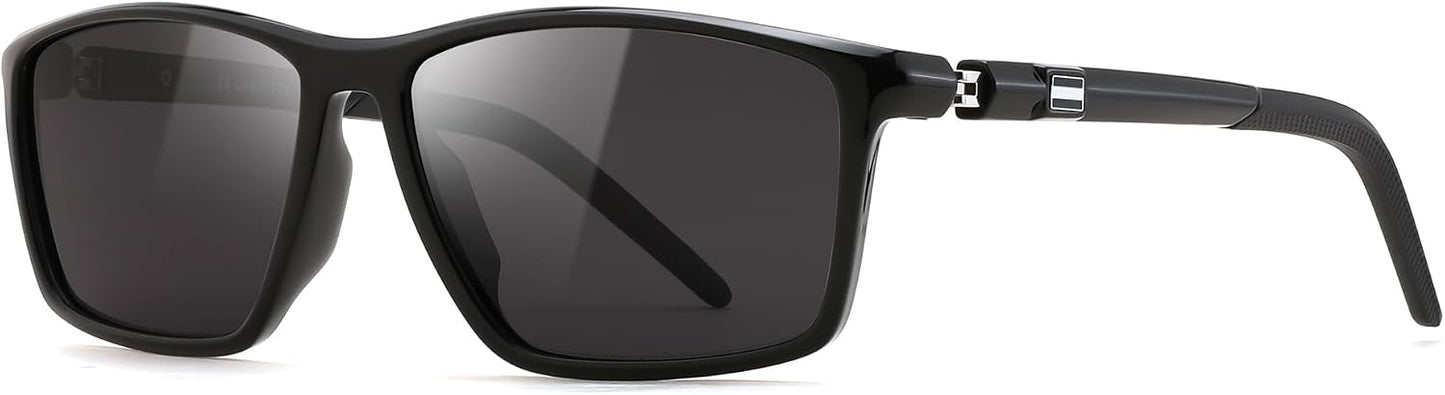 Black/Black / 55 Millimeters | B0FG2HCVQL | FEISEDY Rectangle Sunglasses Women Men Trendy Classic Sunglasses Fashion Retro Vintage Square Frame Polarized UV400 B0288