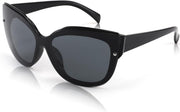 001 Bright Black Frame/ Black Gray Lens / 66 Millimeters | B09LTWGNCZ | FEISEDY Cat Eye Sunglasses Polarized for Women Men£¬Rimless Mirrored Sunglasses, Oversized, Trendy Retro Sun Glasses B2796