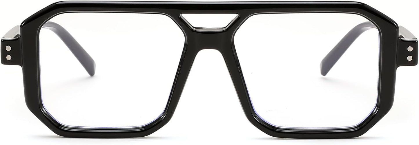 Black Frame / 50 Millimeters | B0D3PK56D4 | FEISEDY Blue Light Blocking Glasses, Aviator Frame Computer Reading/Gaming/TV/Phones Glasses for Women Men B0165
