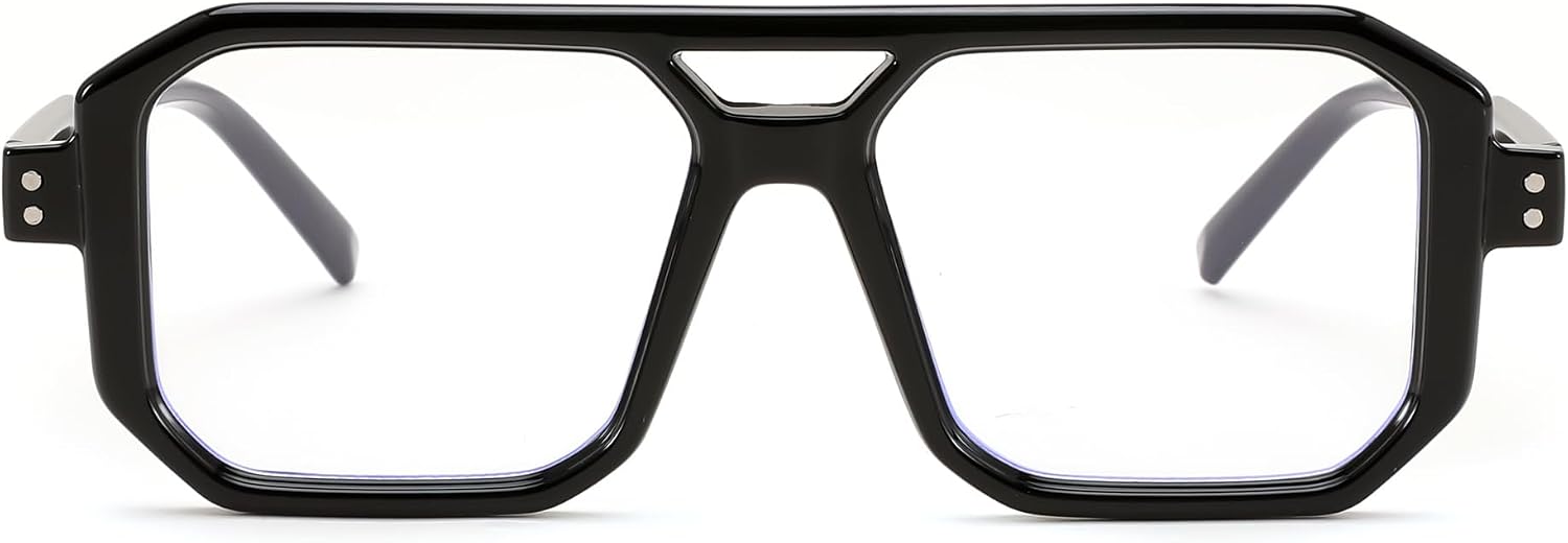 Black Frame / 50 Millimeters | B0D3PK56D4 | FEISEDY Blue Light Blocking Glasses, Aviator Frame Computer Reading/Gaming/TV/Phones Glasses for Women Men B0165