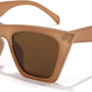 Abrazine Brown / 52 Millimeters | B0BZVBXDKY | FEISEDY Vintage Square Cat Eye Sunglasses Women Trendy Cateye Sunglasses B2473