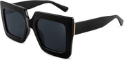 Black / 50 Millimeters | B0BZRNQQL1 | FEISEDY Oversized Square Sunglasses for Women Fashion Shades Luxury Big Sun Glasses UV400 Protection B2380