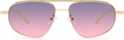 ÉÌƷͼƬ 26 | B09XDVK9DG | FEISEDY Retro Trendy Aviator Sunglasses Women Men 90s Small Vintage Glasses Stylish Gold Metal Oval Sunglasses B2906