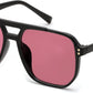001 Black Frame/Purple Lens / 57 Millimeters | B09J8CWT94 | FEISEDY Retro Square Aviator Sunglasses Women Men 70s Vintage Trendy Plastic Frame Sun Glasses B2835