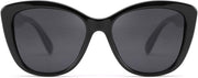 Black / 56 Millimeters | B07MR2CJF6 | FEISEDY Polarized Vintage Sunglasses American Womens Square Jackie O Cat Eye Sunglasses B2451