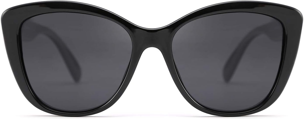 Black / 56 Millimeters | B07MR2CJF6 | FEISEDY Polarized Vintage Sunglasses American Womens Square Jackie O Cat Eye Sunglasses B2451