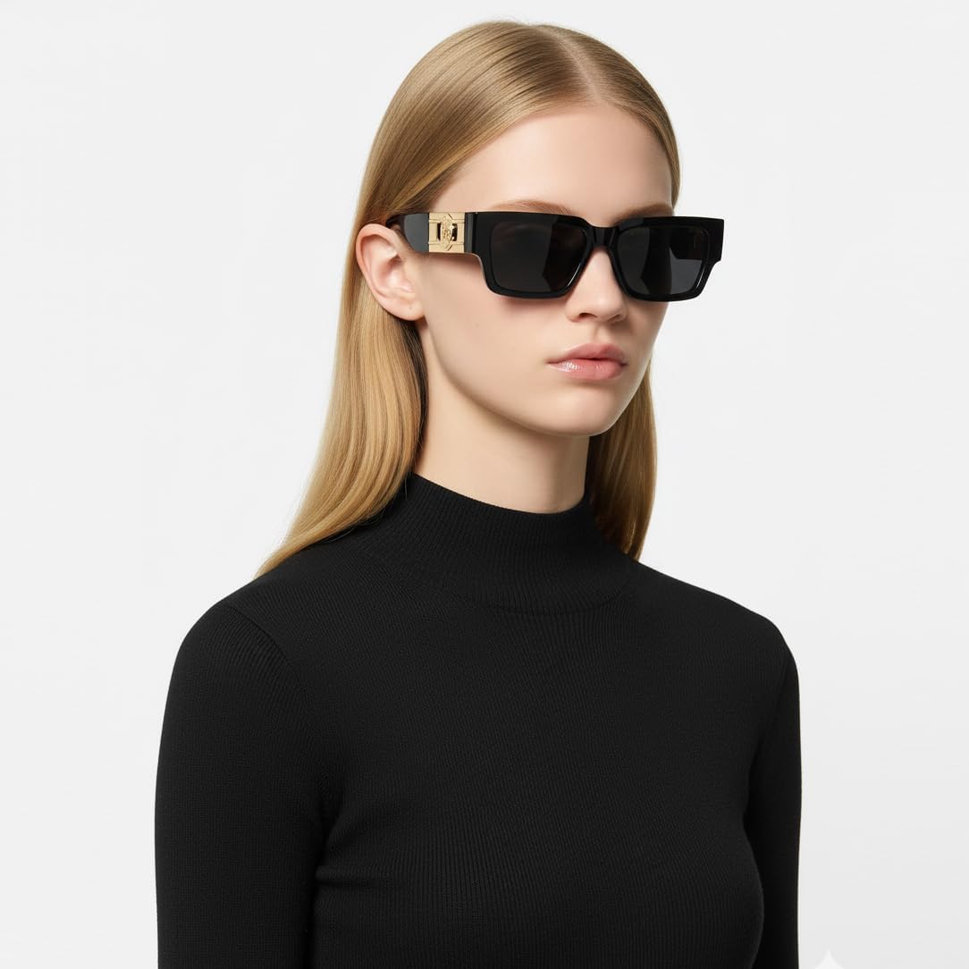 商品图片 20 | B0GD5FWDBC | FEISEDY Retro Trendy Rectangle Polarized Sunglasses for Women Men,Classic Narrow Square Sun Glasses B0314