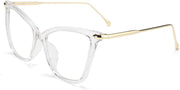 Clear / 53 Millimeters | B07KNN898Y | FEISEDY Oversized Cat Eye Glasses Frame with Clear Lenses Eyewear for Women B2460