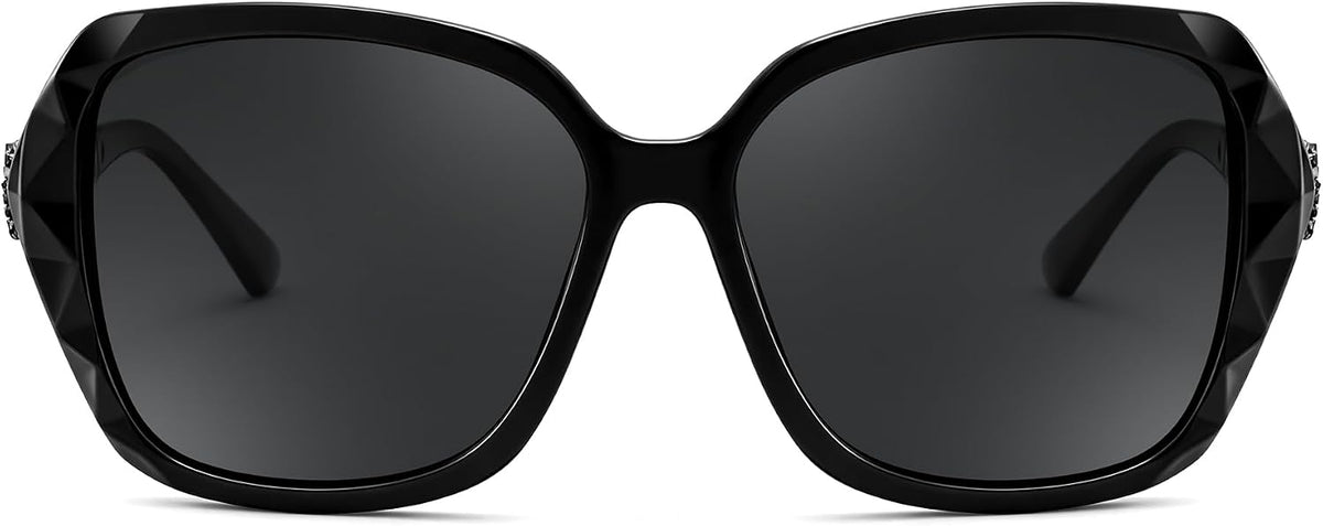 商品图片 66 | B079GT4RXH | FEISEDY Polarized Women Square Sunglasses Sparkling Composite Shiny Frame B2289