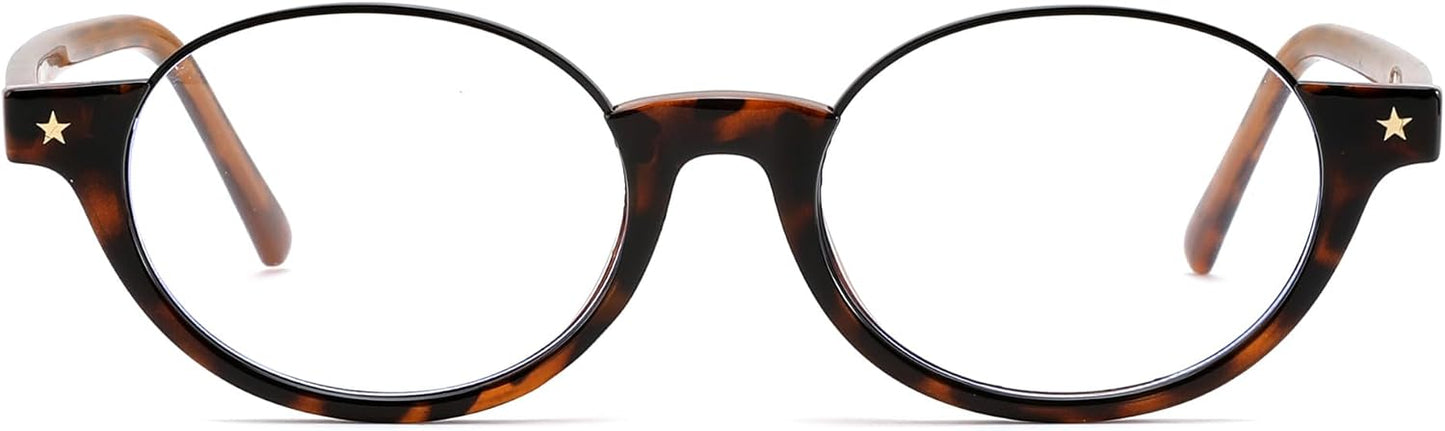 商品图片 17 | B0GS9JVKV9 | FEISEDY Trendy Oval Blue Light Glasses for Women Fake Nerd Eyewear Frame Anti Glare B1380